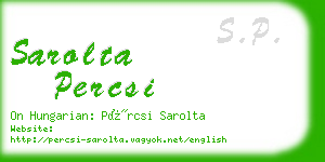 sarolta percsi business card